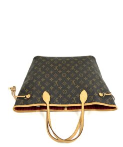Louis Vuitton Neverfull MM Monogram with Red 12