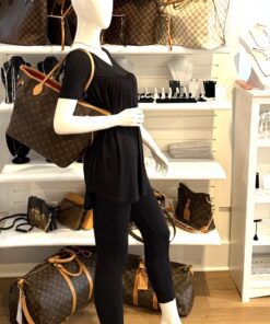 Louis Vuitton Neverfull MM Monogram with Red 2