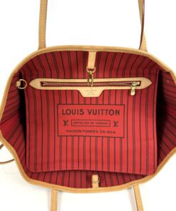 Louis Vuitton Neverfull MM Monogram with Red 13