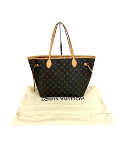 Louis Vuitton Neverfull MM Monogram with Red 3