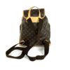 Back of the backpack showing the adjustable canvas straps