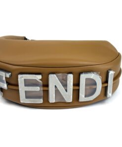 Fendi Fendigraphy Medium Hobo Caramel Silver 3