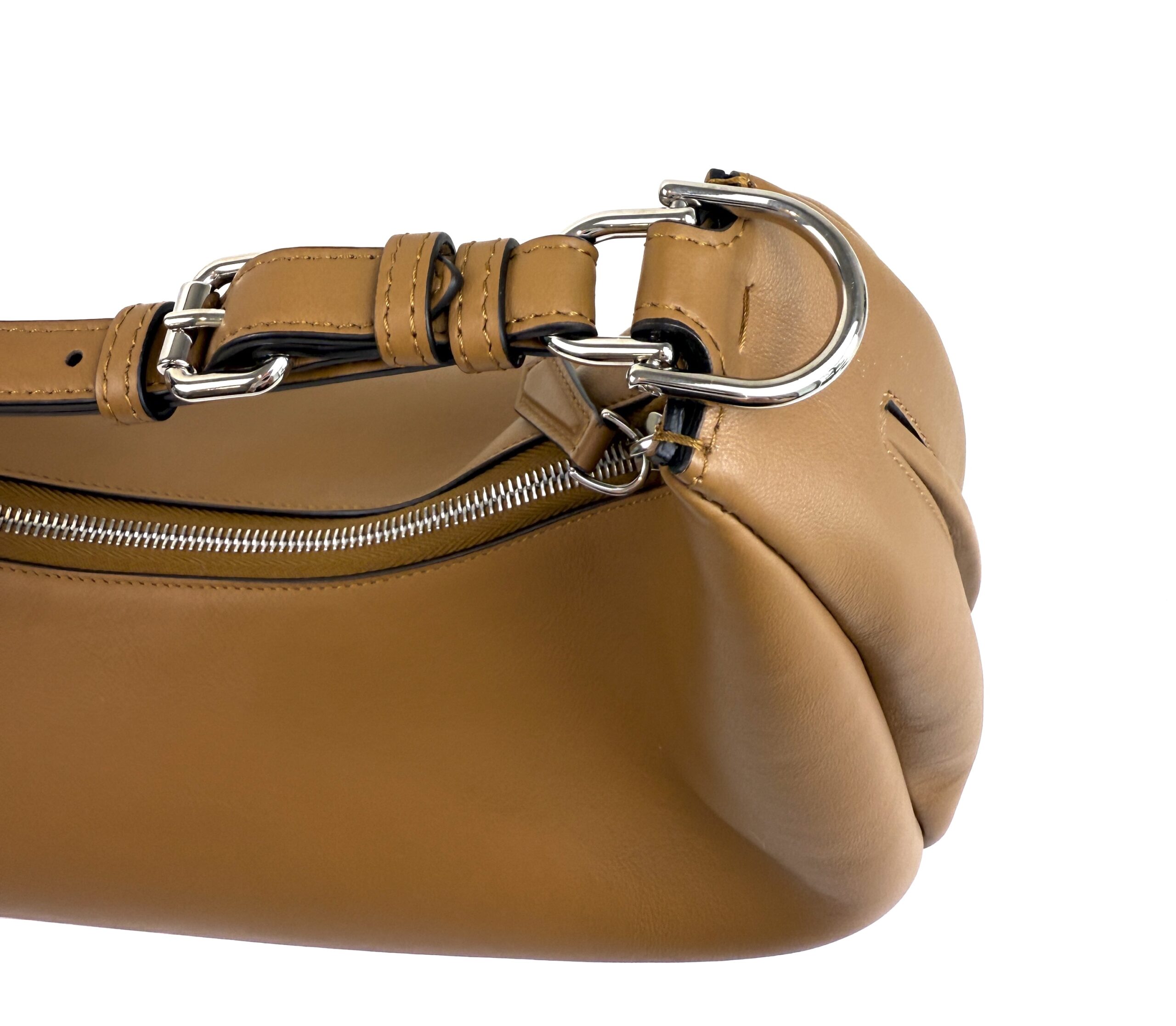 Fendi Fendigraphy Medium Hobo Caramel Silver 12 Fendi Fendigraphy Medium Hobo Caramel Silver 12