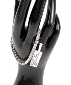 10 TCW Lab Diamond and Silver Tennis Bracelet 7″ 2