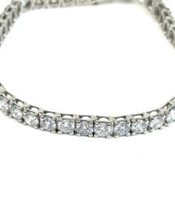 10 TCW Lab Diamond and Silver Tennis Bracelet 7″ 8