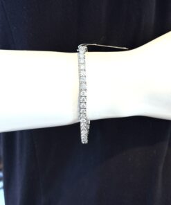 10 TCW Lab Diamond and Silver Tennis Bracelet 7″ 4