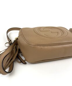 Gucci Pebbled Calfskin Small Soho Disco Bag Camelia 6