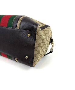 Gucci Medium Boston Web Bee Satchel Crossbody 15