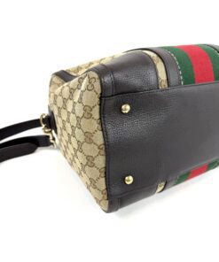 Gucci Medium Boston Web Bee Satchel Crossbody 16