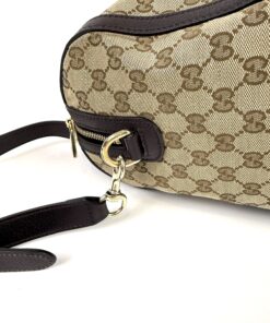 Gucci Medium Boston Web Bee Satchel Crossbody 24