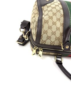 Gucci Medium Boston Web Bee Satchel Crossbody 23