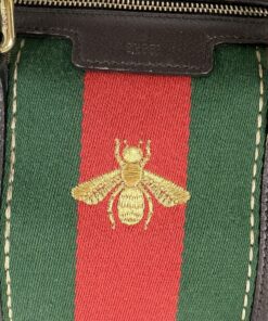 Gucci Medium Boston Web Bee Satchel Crossbody 22