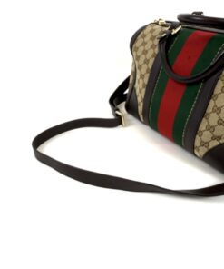 Gucci Medium Boston Web Bee Satchel Crossbody 21