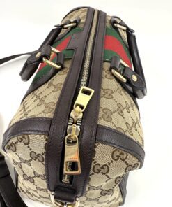 Gucci Medium Boston Web Bee Satchel Crossbody 20