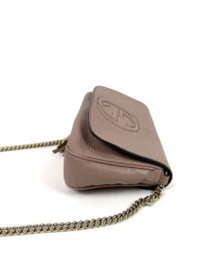Gucci Rose/Taupe Leather Soho Flap Chain Crossbody (Copy) 10