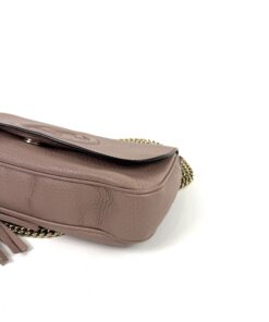 Gucci Rose/Taupe Leather Soho Flap Chain Crossbody (Copy) 13