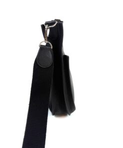 Hermes Evelyne PM Black Clemence Pebbled Leather with Silver Hardware 23