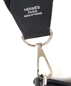 Hermes Evelyne PM Black Clemence Pebbled Leather with Silver Hardware 18