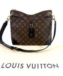 Louis Vuitton Monogram Odeon MM Black Crossbody or Shoulder Bag 3