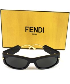 FENDI FE40120I FENDIGRAPHY BLACK WRAP SUNGLASSES 13
