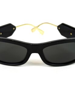 FENDI FE40120I FENDIGRAPHY BLACK WRAP SUNGLASSES 5