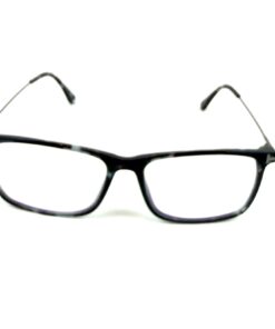 Tom Ford Shiny Black Grey Blue Light Block Frames with Silver Unisex 10