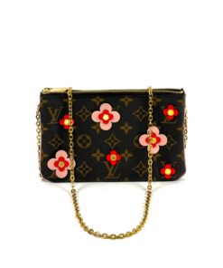 Louis Vuitton Blooming Flowers Monogram Double Pochette Crossbody Shoulder 20