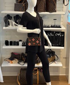 Louis Vuitton Blooming Flowers Monogram Double Pochette Crossbody Shoulder 2