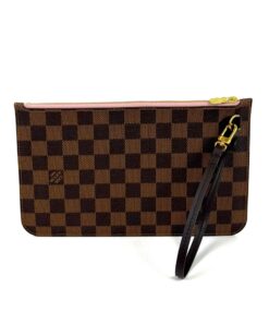 Louis Vuitton Damier Ebene Neverfull Pochette Rose Ballerine