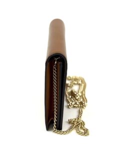 Fendi Roma Caramel Brown Leather Roma WOC with Gold Crossbody Chain 11