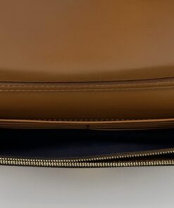 Fendi Roma Caramel Brown Leather Roma WOC with Gold Crossbody Chain 4