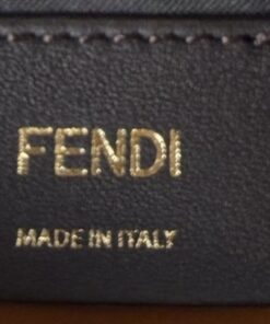 Fendi Roma Caramel Brown Leather Roma WOC with Gold Crossbody Chain 7