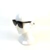 Sunglasses on a display head from the opposite side