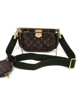 Louis Vuitton Multi Pochette Accessories Full Set Khaki Green 25