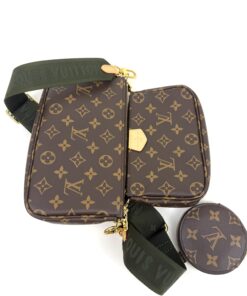 Louis Vuitton Multi Pochette Accessories Full Set Khaki Green 18
