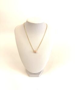Hermes H Pop Necklace Light Pink Yellow Gold 9