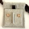 Hermes Mini Pop H Earrings Light Pink Yellow Gold (Copy) 4