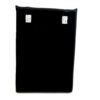 Pair of rectangular cut studs on the black display card