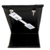 Presentation box open with the item tag