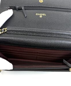 CHANEL Black Classic Caviar Leather Wallet On Chain WOC Shoulder Bag Crossbody GHW 6