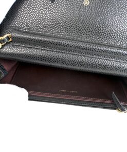 CHANEL Black Classic Caviar Leather Wallet On Chain WOC Shoulder Bag Crossbody GHW 21