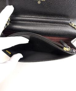 CHANEL Black Classic Caviar Leather Wallet On Chain WOC Shoulder Bag Crossbody GHW 20
