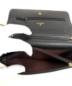 CHANEL Black Classic Caviar Leather Wallet On Chain WOC Shoulder Bag Crossbody GHW 19