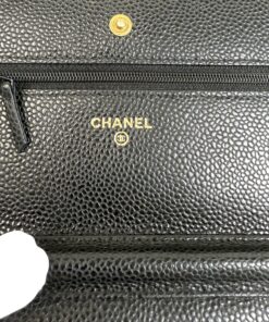 CHANEL Black Classic Caviar Leather Wallet On Chain WOC Shoulder Bag Crossbody GHW 18