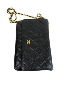 CHANEL Black Classic Caviar Leather Wallet On Chain WOC Shoulder Bag Crossbody GHW 8