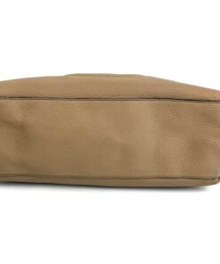 Gucci Pebbled Calfskin Medium Soho Chain Shoulder Bag Beige 16