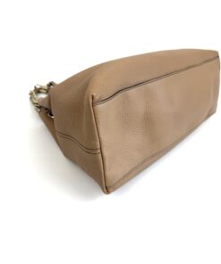 Gucci Pebbled Calfskin Medium Soho Chain Shoulder Bag Beige 13