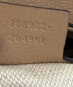 Gucci Pebbled Calfskin Medium Soho Chain Shoulder Bag Beige 8