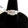 2 Carat 3 Stone Emerald Cut Lab Diamond Engagement Ring in 14K White Gold 10