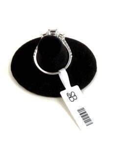 2 Carat 3 Stone Emerald Cut Lab Diamond Engagement Ring in 14K White Gold 7